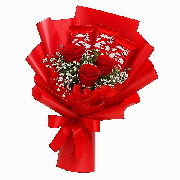 Buque Red Love (com chocolates)