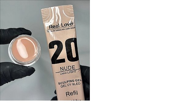 GEL REAL LOVE SACHÊ NUDE 20 LINHA LIGTH 15ml