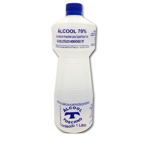 ÁLCOOL LÍQUIDO 70% 1 LITRO