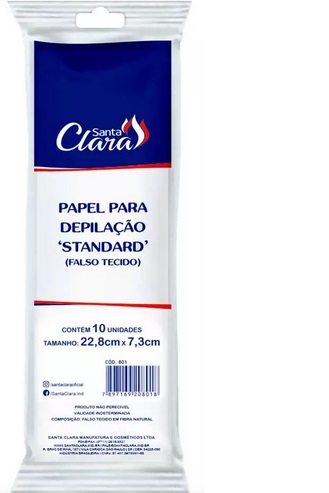 PAPEL PARA DEPILAÇÃO COM 10 UNIDADES STANDARD