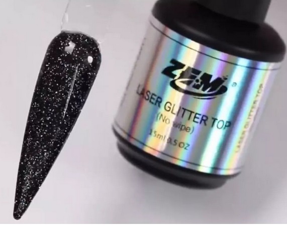 TOP COAT COM GLITTER LASER ZEM