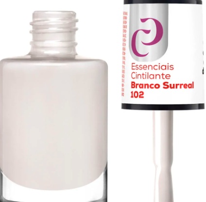 ESMALTE TRADICIONAL CINTILANTE BRANCO SURREAL 10ml  102