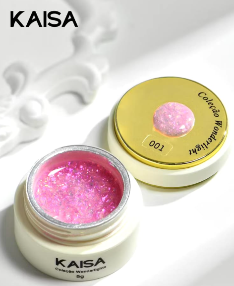 KAISA COLEÇÃO WONDERLIGHT FLACK EM GEL HOLOGRÁFICO 5G #001
