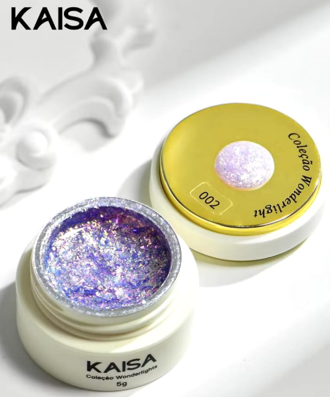 KAISA COLEÇÃO WONDERLIGHT FLACK EM GEL HOLOGRÁFICO 5G #002