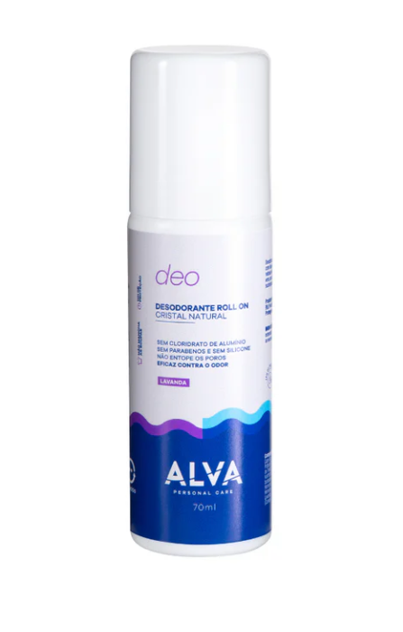 Desodorante Roll on Cristal Lavanda 70ml Sem alumínio - Alva