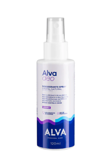 Desodorante Spray Cristal Lavanda 120ml Sem Alumínio - Alva