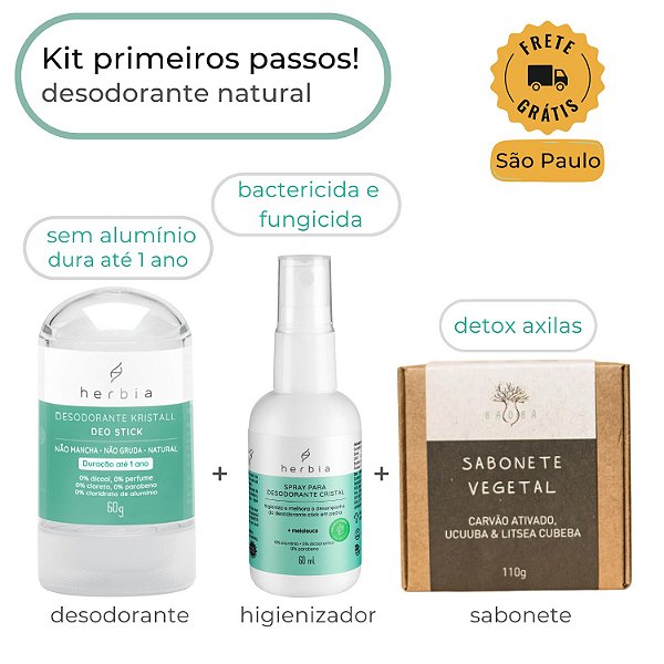 Kit Desodorante Natural Primeiros Passos
