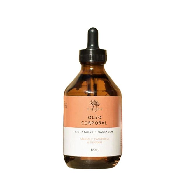 Óleo Corporal Sândalo, Patchouli e Gerânio 120ml