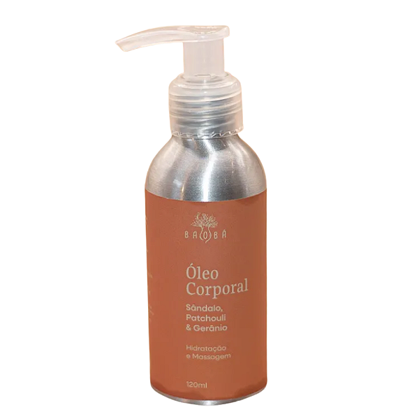 Óleo Corporal Sândalo, Patchouli e Gerânio 120ml