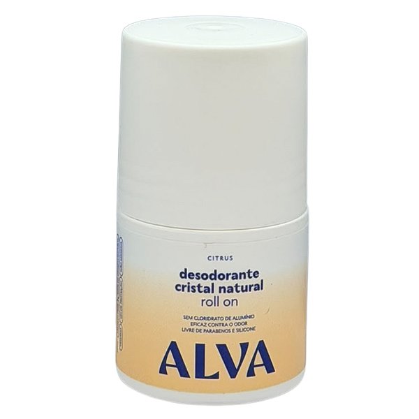 Desodorante Roll on Cristal Natural Citrus Vegano 50ml Alva