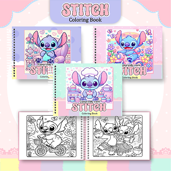 Livro de colorir Stitch