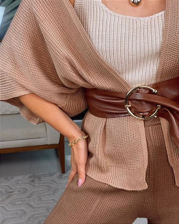 Kimono Sueli - Mocha Mousse