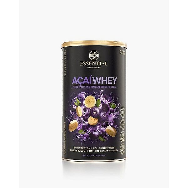 Açaí Whey Lata 360g 12 Doses Essential Nutrition