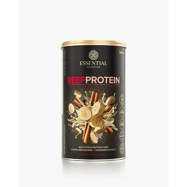 Beef Protein Banana com Canela Lata 420g 14 Doses Essential Nutrition