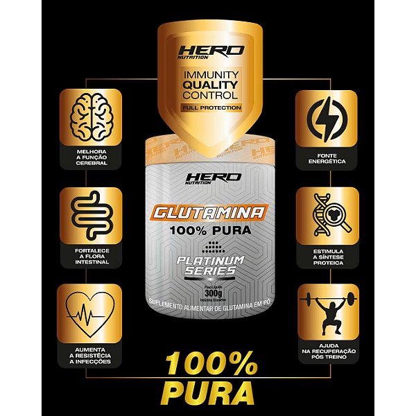 Glutamina Platinum Series 300g Hero Nutrition
