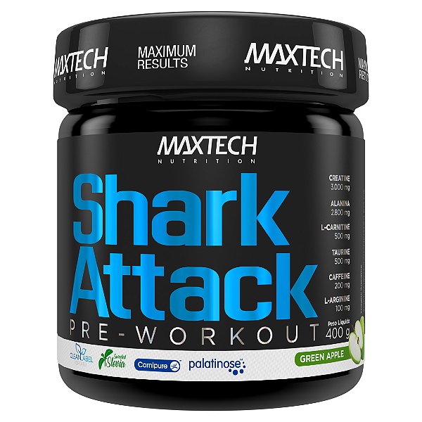 Shark Attack Maçã Verde 400g MaxTech Nutrition