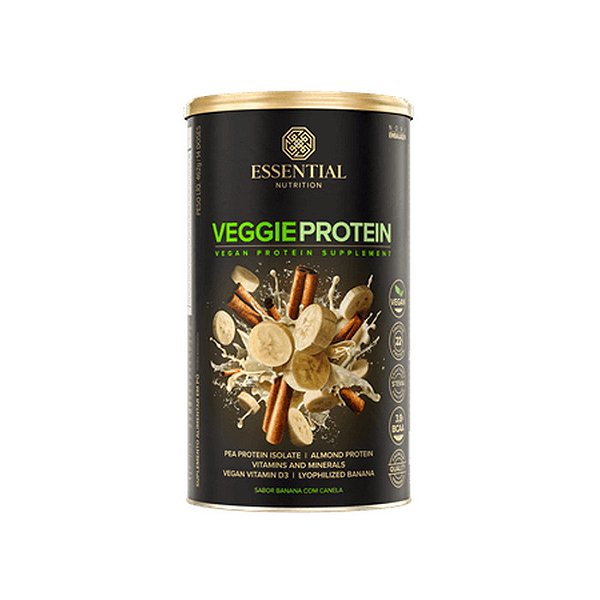 Veggie Protein Banana com Canela Lata 14 Doses Essential Nutrition
