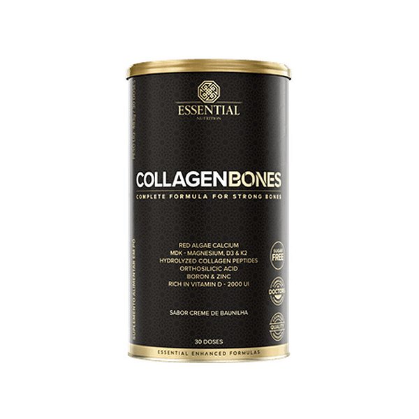 Collagen Bones Creme De Baunilha Lata 483g 30 doses Essential Nutrition