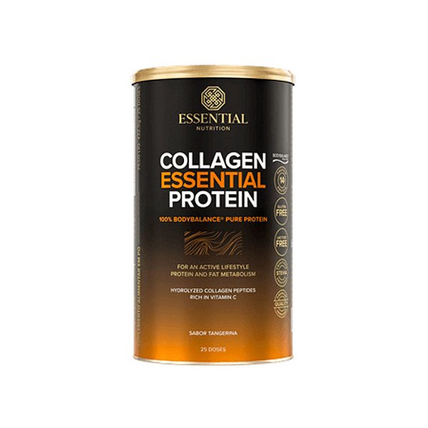Collagen Essential Protein Tangerina Lata 25 Doses Essential Nutrition