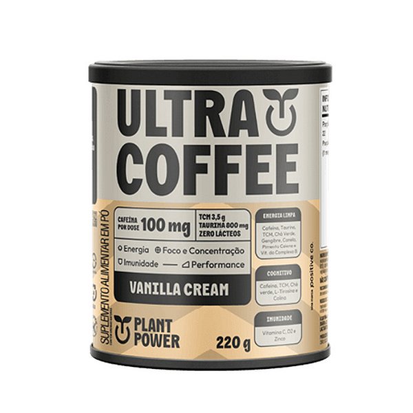 Ultracoffee Vanilla Cream Plant Power Lata 220g