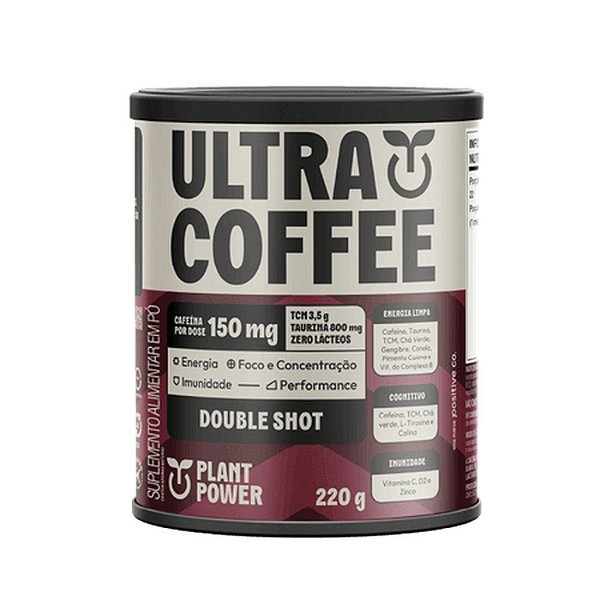 Ultracoffee Double Shot Plant Power Lata 220g