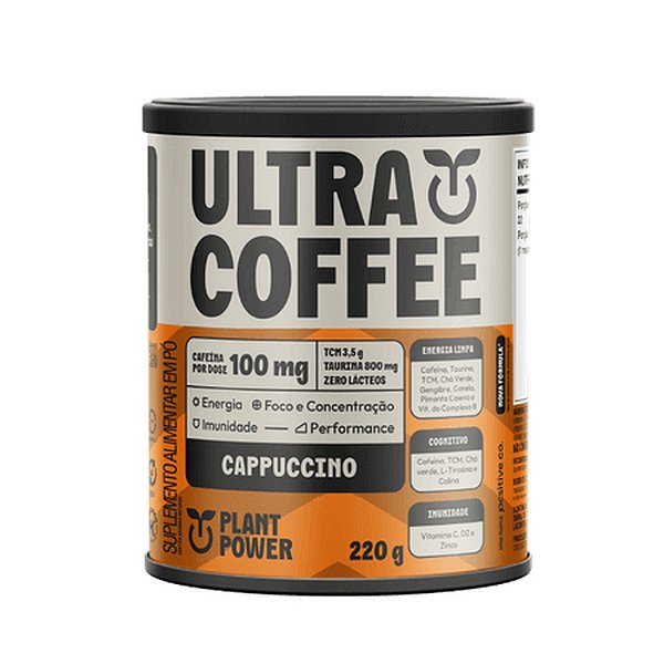 Ultracoffee Cappuccino Plant Power Lata 220g