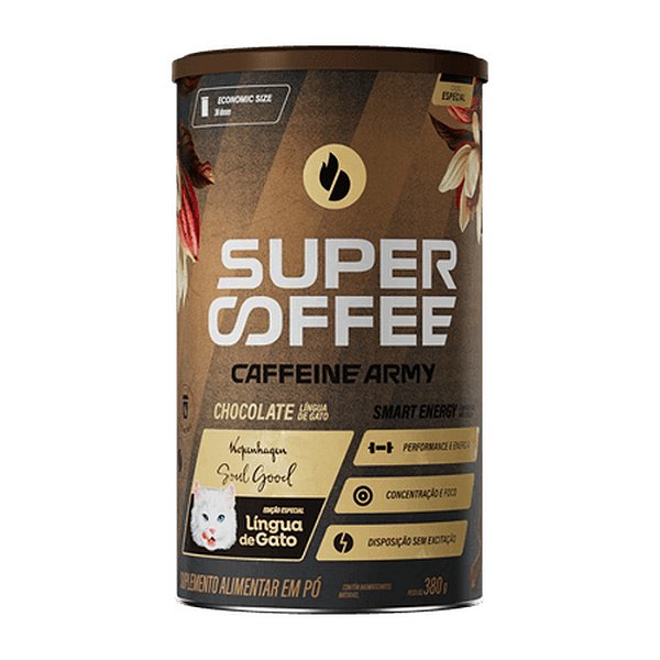 Supercoffee 3.0 Língua de Gato 380g Caffeine Army
