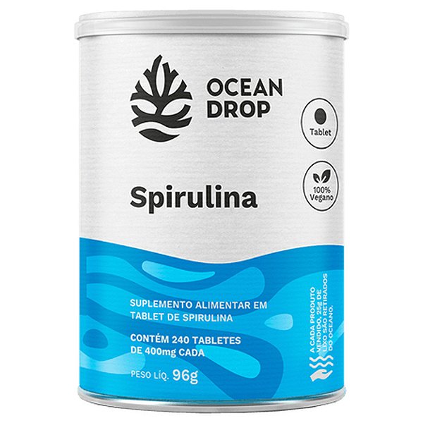 Spirulina 240 Tabletes 400mg Ocean Drop