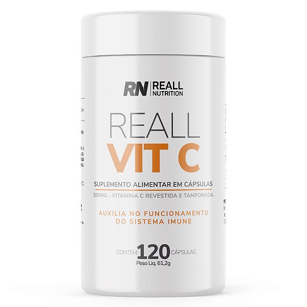 Reall Vit C 500mg Revestida e Tamponada 120 Cápsulas Reall Nutrition