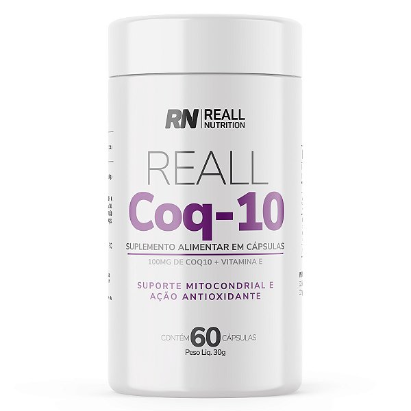 Reall Coq-10 100mg + Vitamina E 60 Cápsulas Reall Nutrition