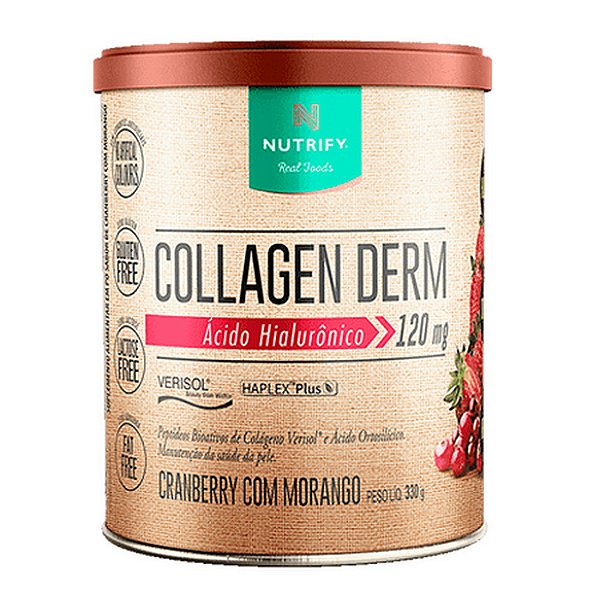 Collagen Derm Sabor Cranberry Com Morango Lata 330g Nutrify