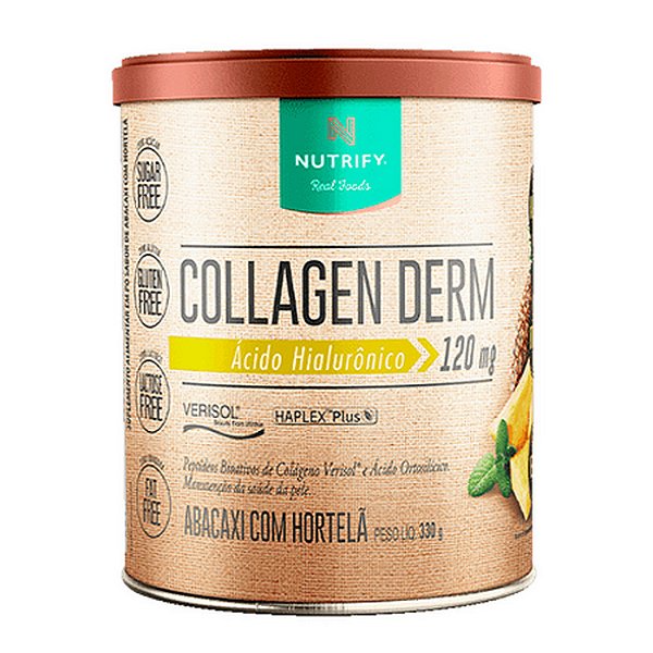 Collagen Derm Sabor Abacaxi Com Hortelã Lata 330g Nutrify