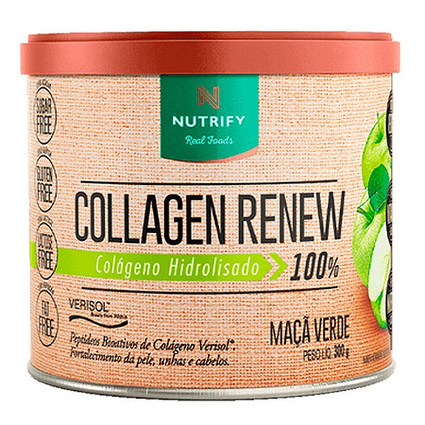 Collagen Renew Sabor Maçã Verde Lata 300g Nutrify