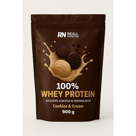 100% Whey Protein Cookies e Cream 900g Reall Nutrition