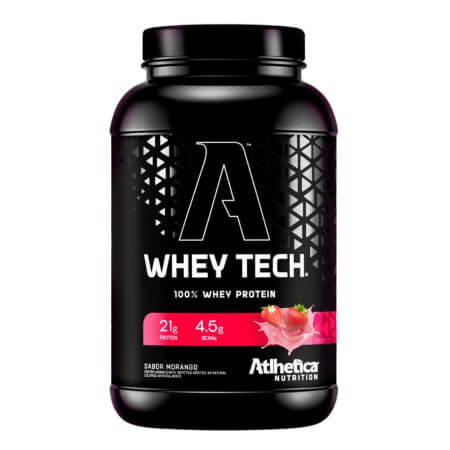 WheyTech Isolate e Concentrate 900g Morango Atlhetica Nutrition
