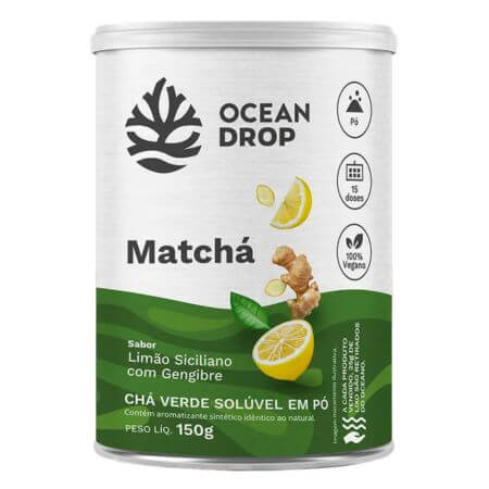 Matchá Limão Siciliano com Gengibre 150g Ocean Drop