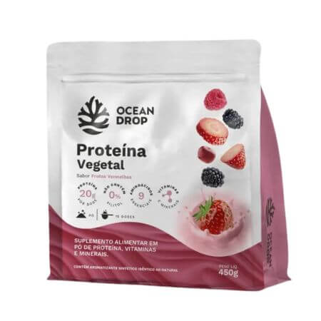 Proteína Vegetal Frutas Vermelhas 450g Ocean Drop