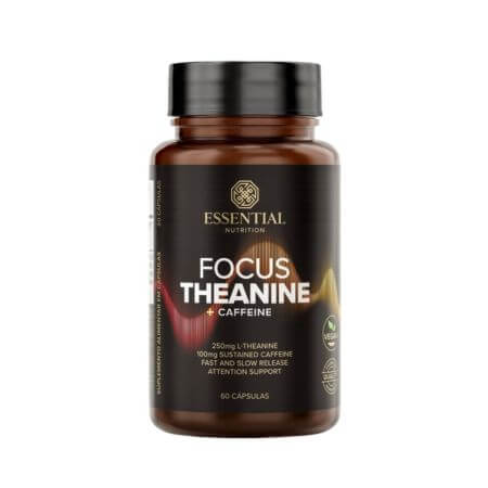 Focus Theanine Com Caffeine 60 Cápsulas Essential Nutrition