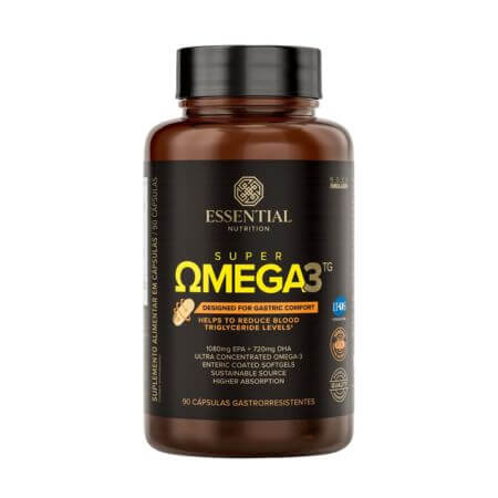 Super Ômega 3 TG Gastro-Resistant 90 Cápsulas Essential Nutrition