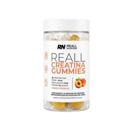 Reall Creatina Gummies Pêssego 30 Gomas Reall Nutrition
