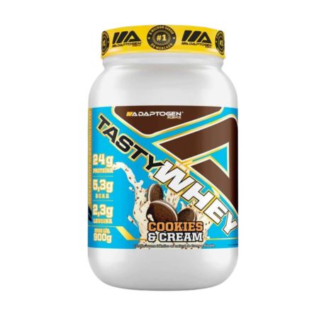 Tasty Whey Cookies e Cream Pote 900g Adaptogen
