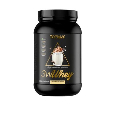 Whey Protein Gold 3W Topway 900g Leite em Pó Topway