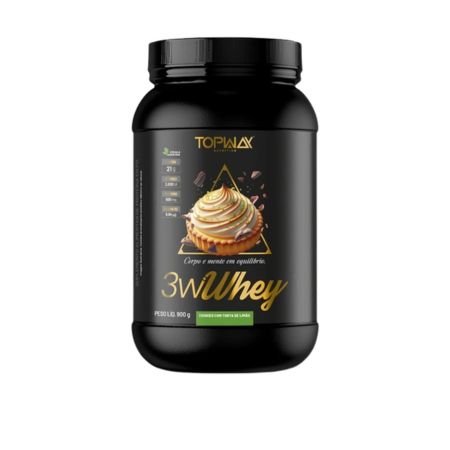 Whey Protein Gold 3W Topway 900g Torta De Limão com Cookies Topway