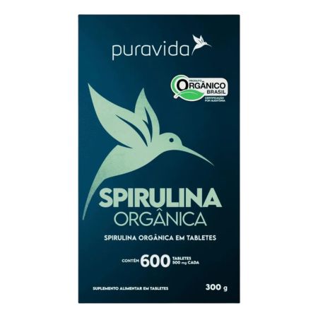 Spirulina Orgânica V2 600 Tabletes PuraVida