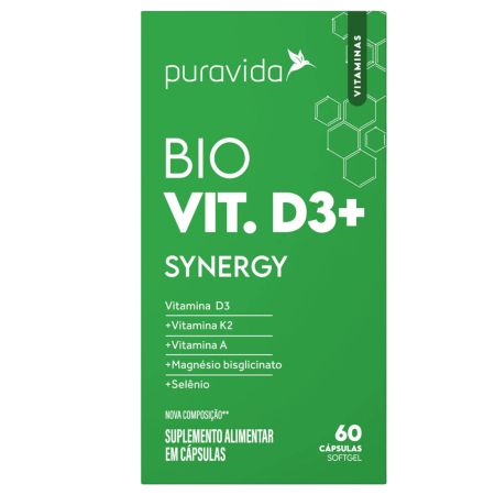 Bio Vit D3 Sinergy 60 Cápsulas PuraVida