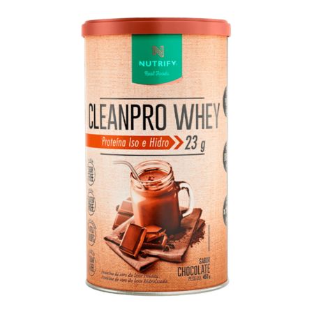 CleanPro Whey Sabor Chocolate Lata 450g Nutrify