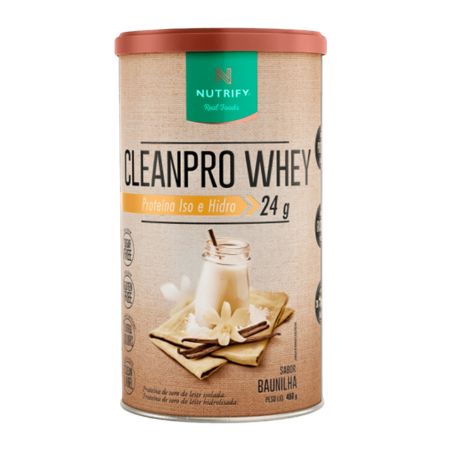 CleanPro Whey Sabor Baunilha Lata 450g Nutrify