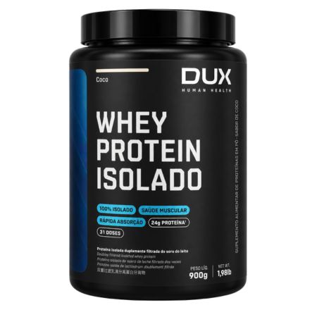 Whey Protein Isolado 900g Coco Dux Nutrition