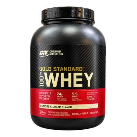Whey Gold Standard Cookies Cream 5,00 Lbs (2,27Kg) Optimum Nutrition