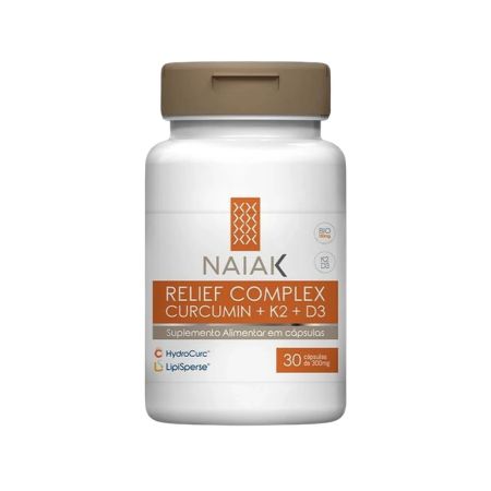 Relief Complex Curcumin + K2 + D3 (30 Cápsulas) Naiak